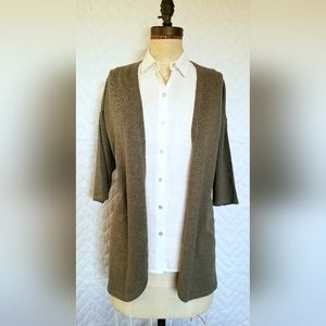 purejill army green cardigan size S